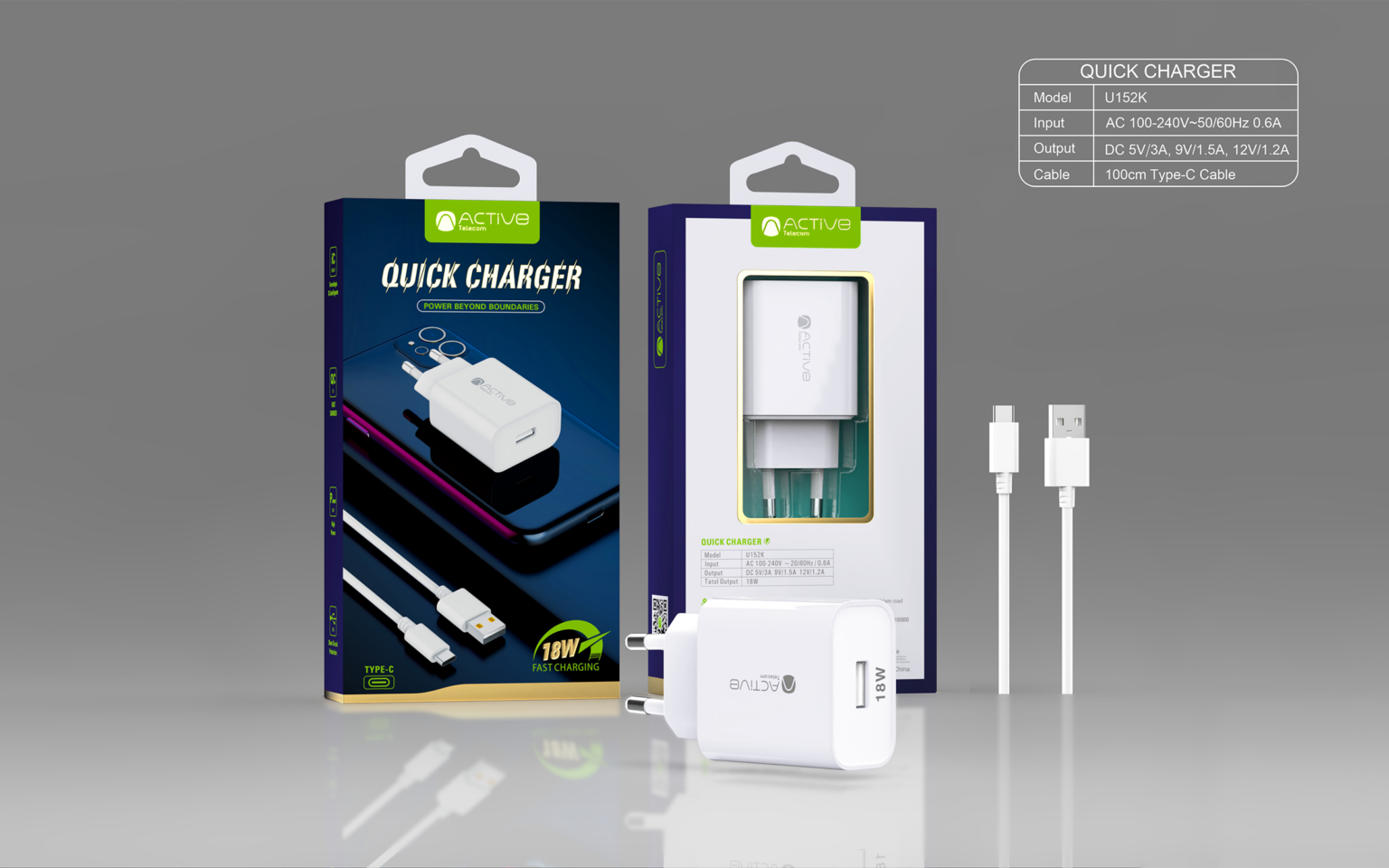 ACTIVE 18W QUICK CHAREGR (Type-C)